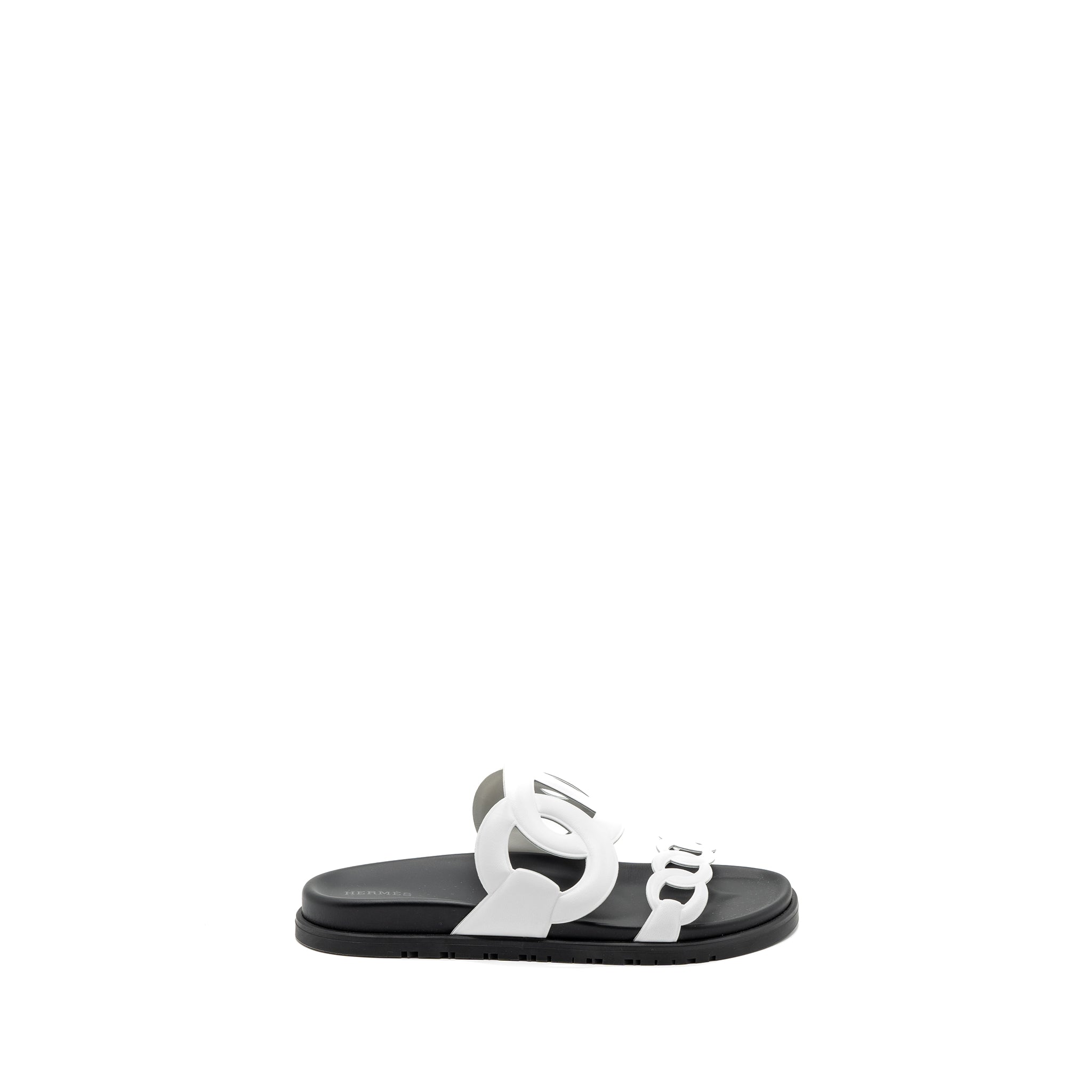 HERMES EXTRA SANDALS WHITE/BLACK