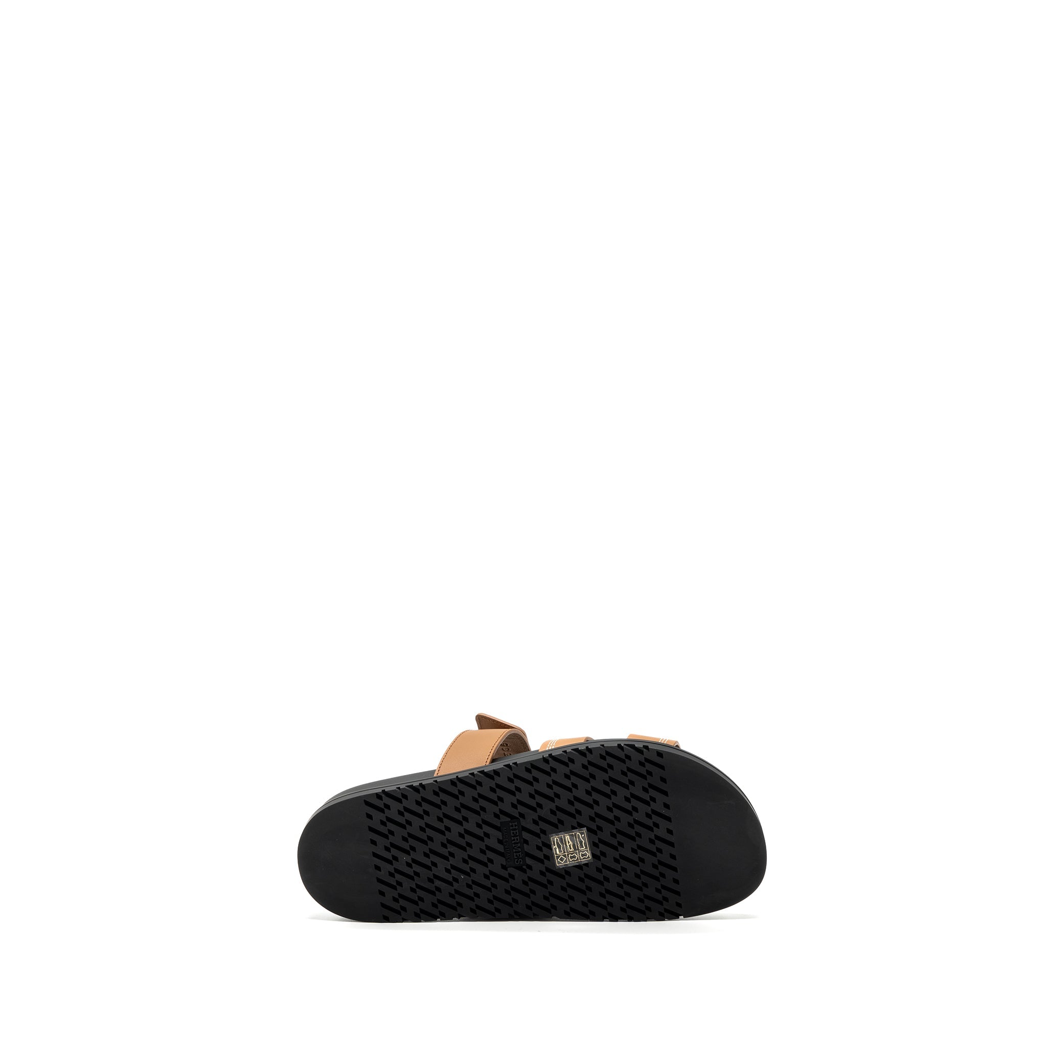 HERMES CHYPRE SANDALS STAR EMBROIDERED IN NATURAL