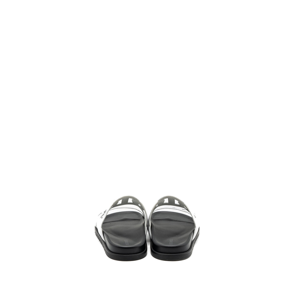 HERMES EXTRA SANDALS WHITE/BLACK