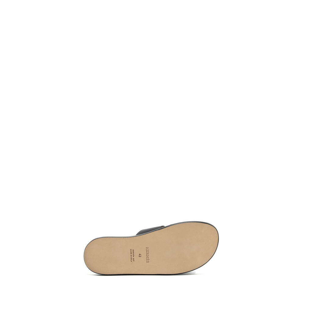 HERMES IZMIR SANDAL CALFSKIN BLACK