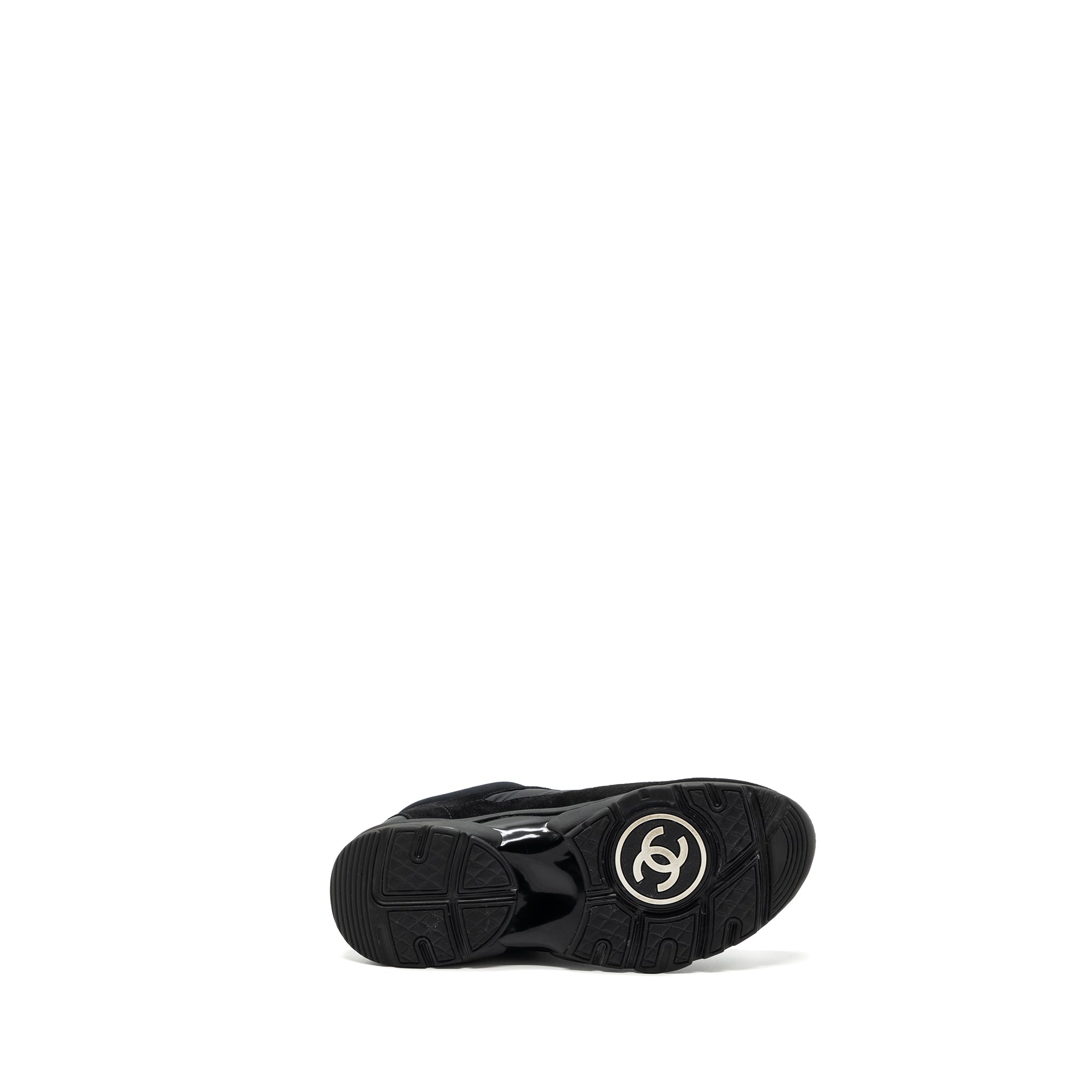 CHANEL TRAINERS/ SNEAKERS NYLON / SUEDE LEATHER BLACK