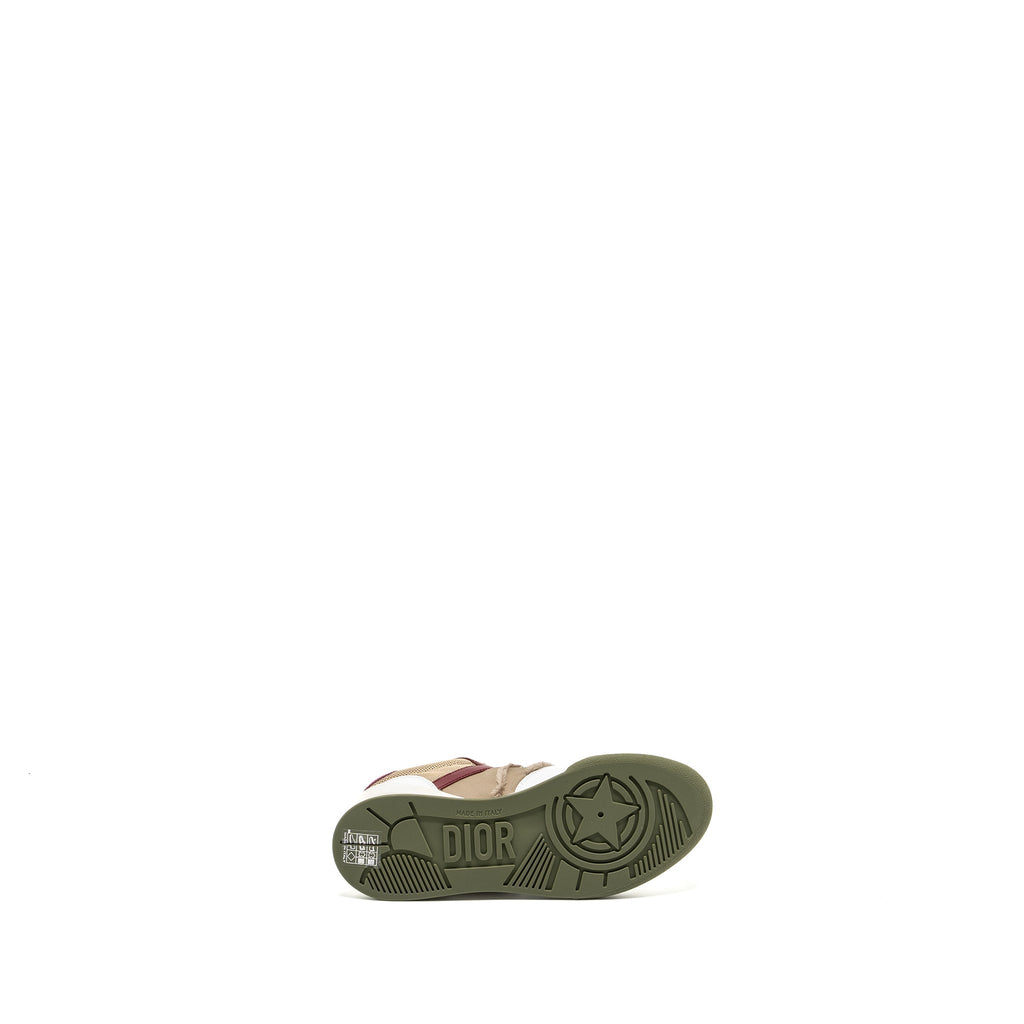 DIOR DIOR TRAVEL SNEAKER LEATHER/NYLON DARK NUT/MULTICOLOUR