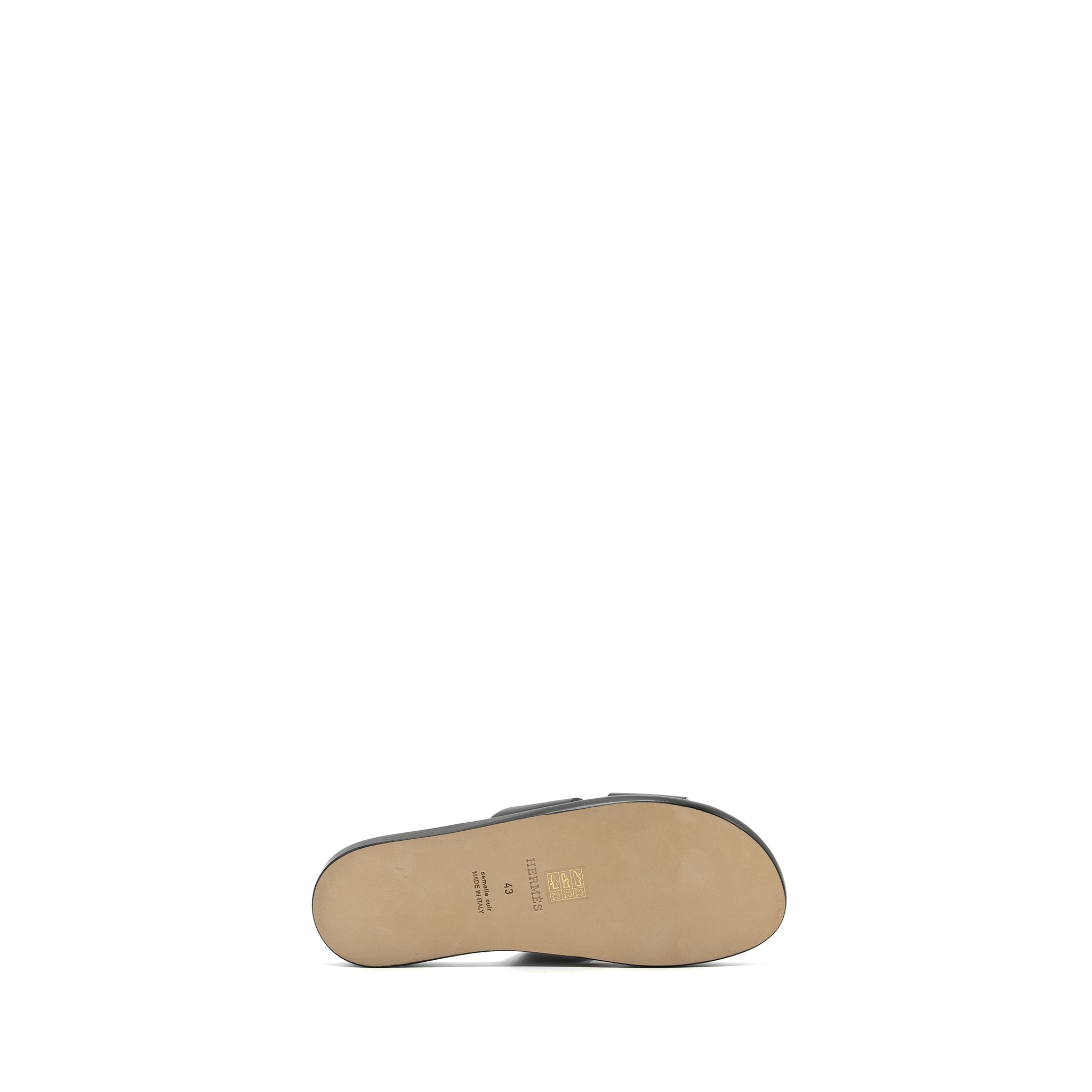 HERMES IZMIR SANDAL CALFSKIN BLACK