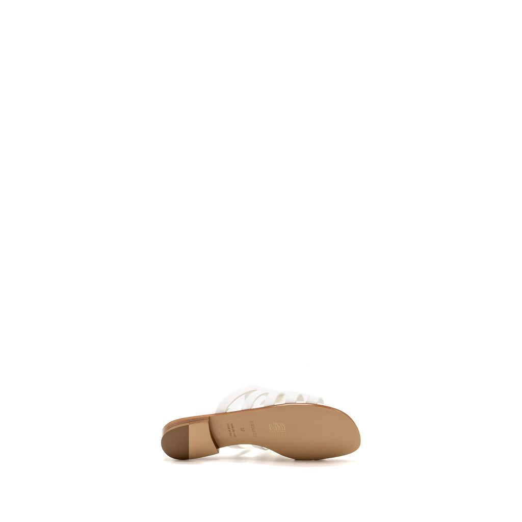 HERMES CAMELIA SANDAL CALFSKIN WHITE