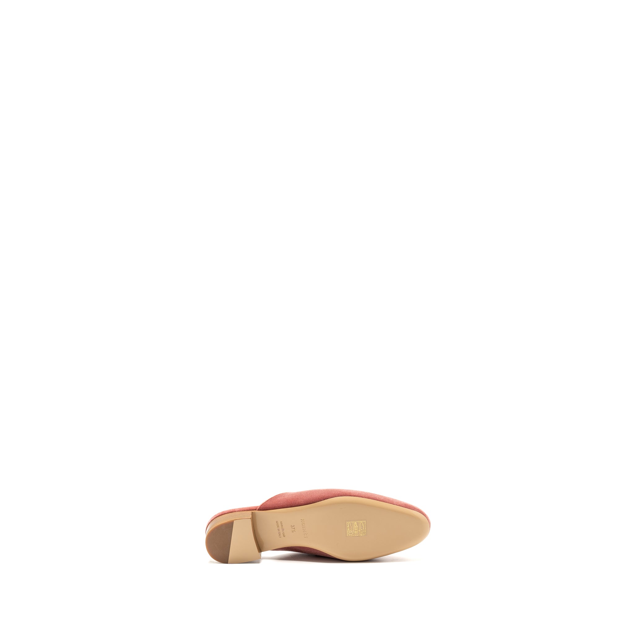 HERMES TROCADERO H LOGO BUCKLE MULE SLIDES VELVET ROSE POUDRE GHW