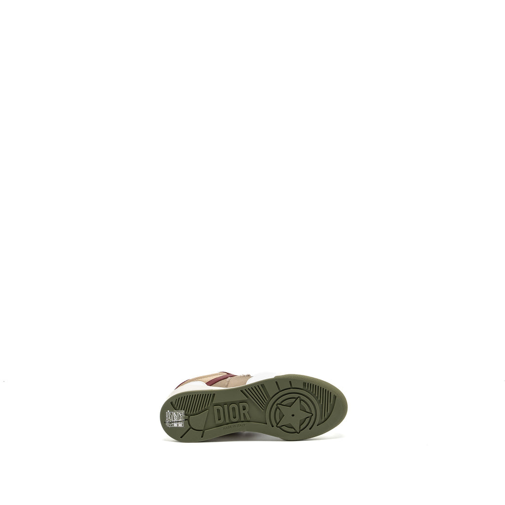 DIOR DIOR TRAVEL SNEAKER LEATHER/NYLON DARK NUT/MULTICOLOUR