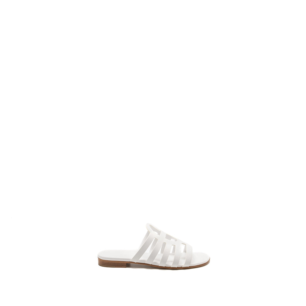 HERMES CAMELIA SANDAL CALFSKIN WHITE