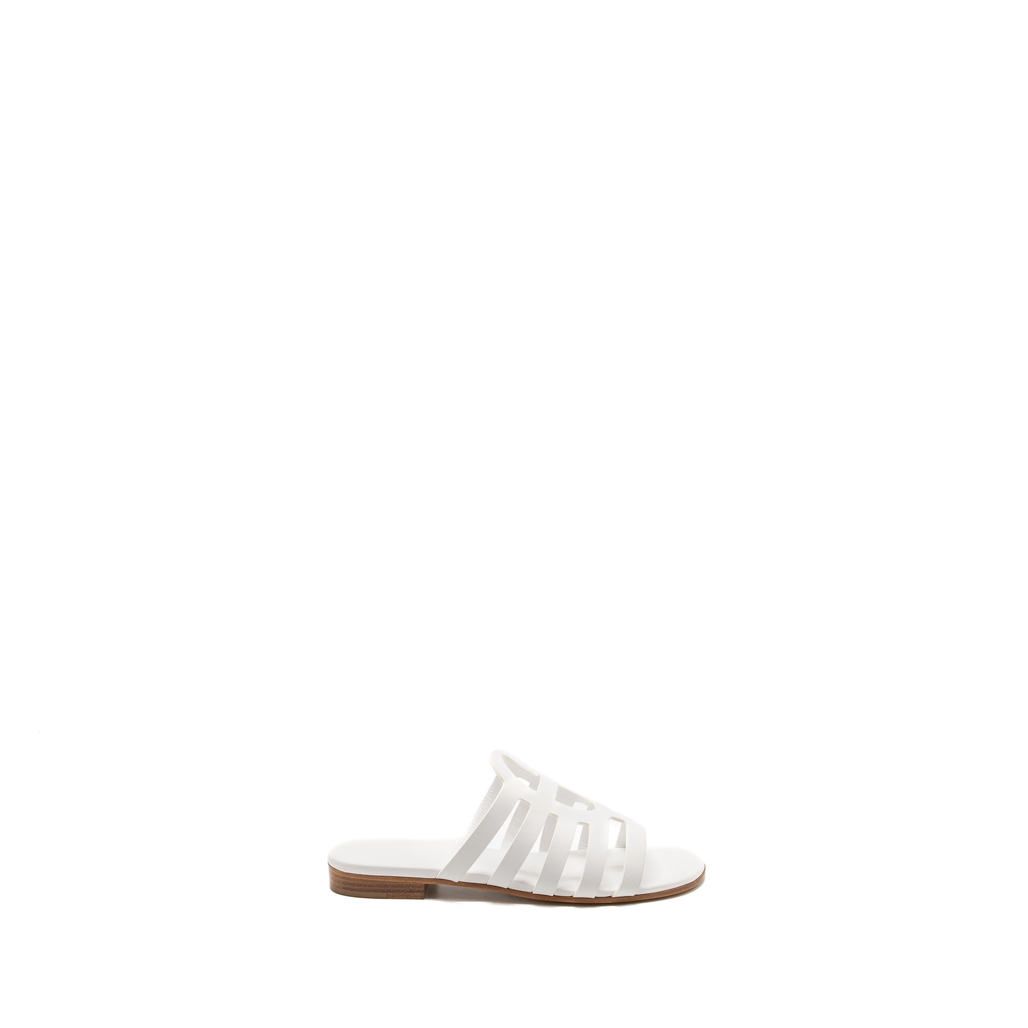 HERMES CAMELIA SANDAL CALFSKIN WHITE