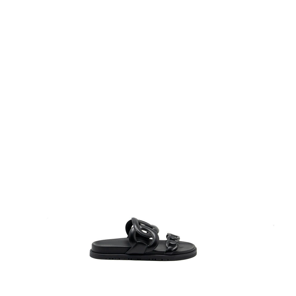 HERMES EXTRA SANDALS BLACK