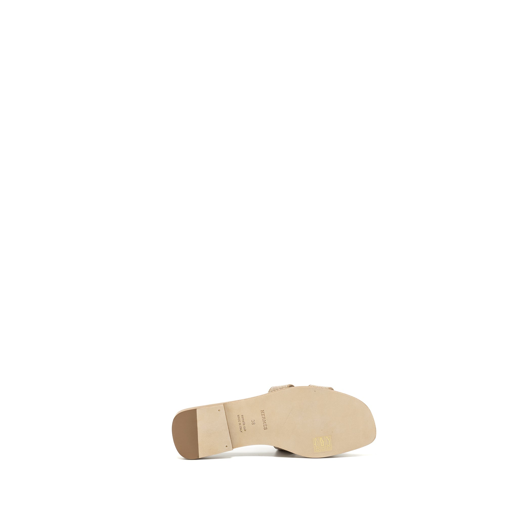 HERMES ORAN SANDALS LIZARD BEIGE ARGILE