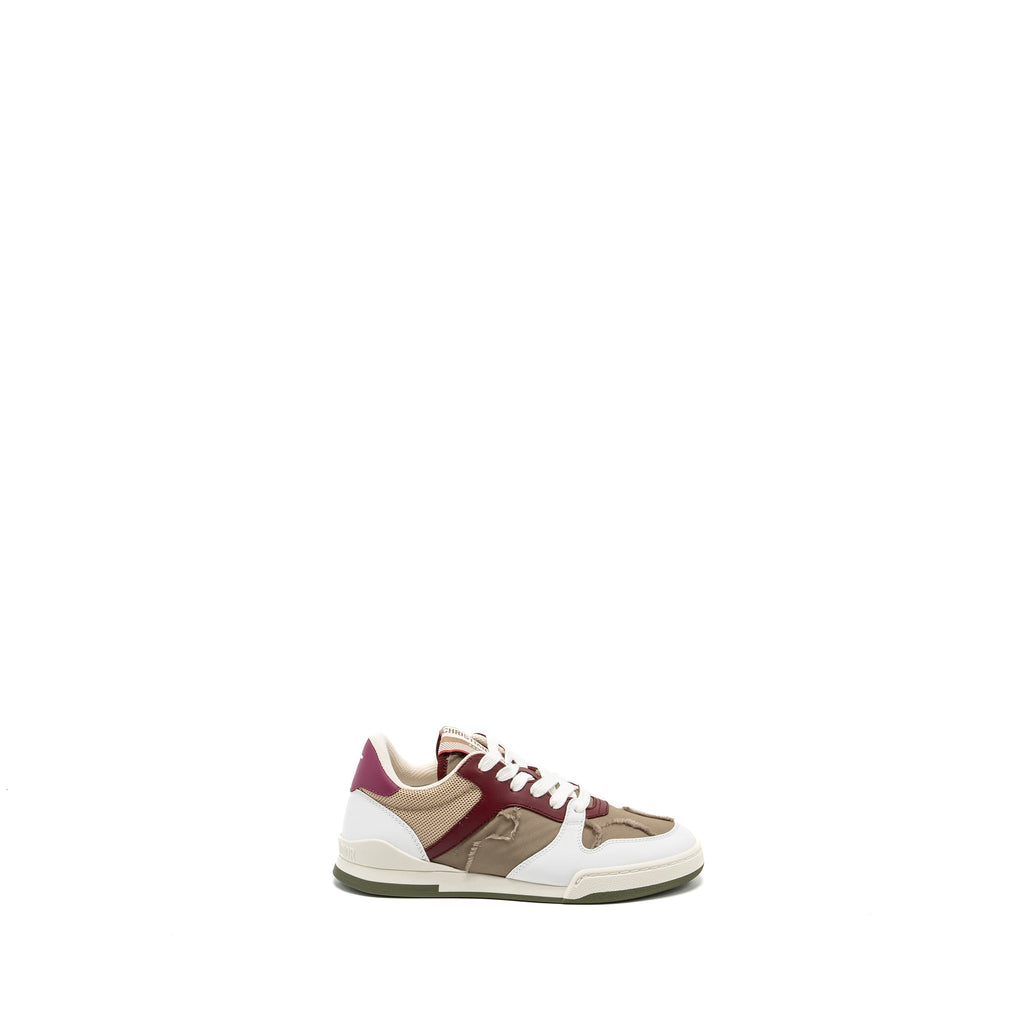 DIOR DIOR TRAVEL SNEAKER LEATHER/NYLON DARK NUT/MULTICOLOUR