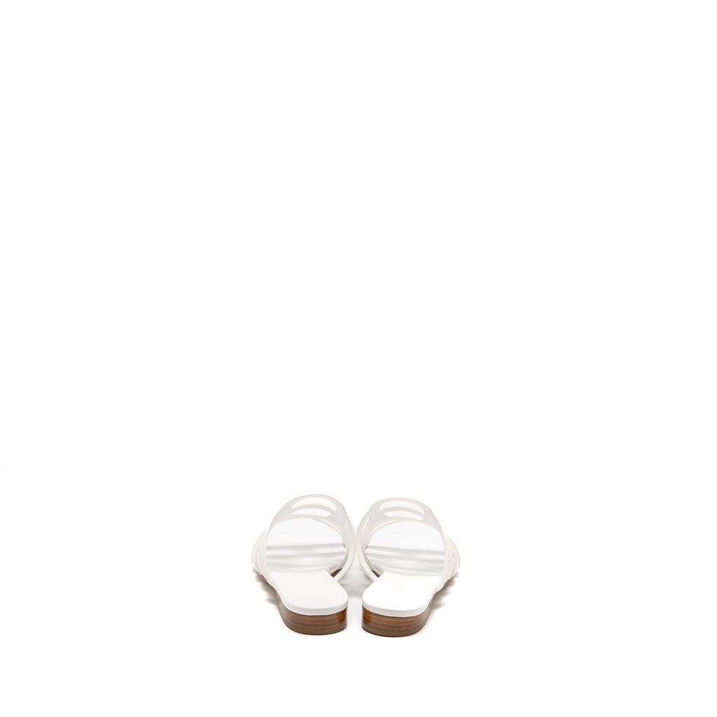 HERMES CAMELIA SANDAL CALFSKIN WHITE