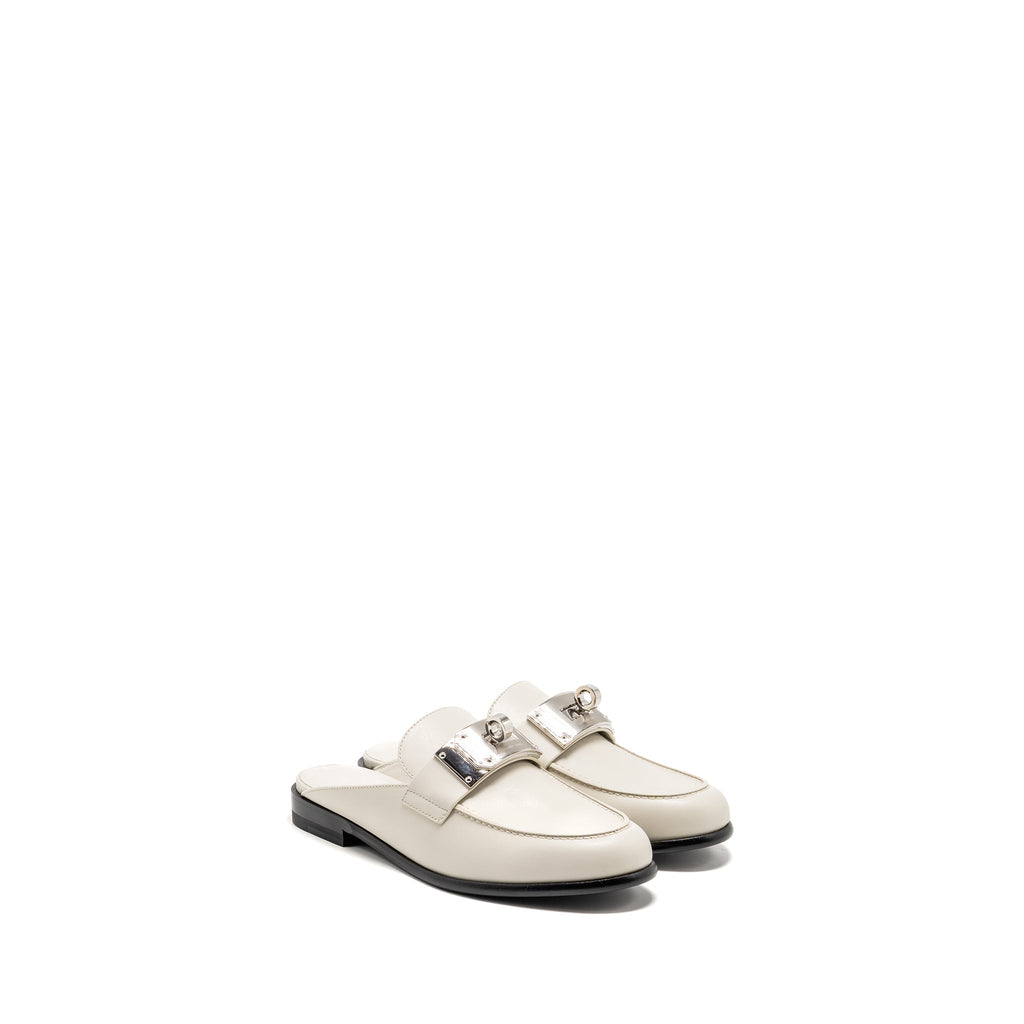 HERMES LOTA MULE CALFSKIN BLANC DE PARIS SHW