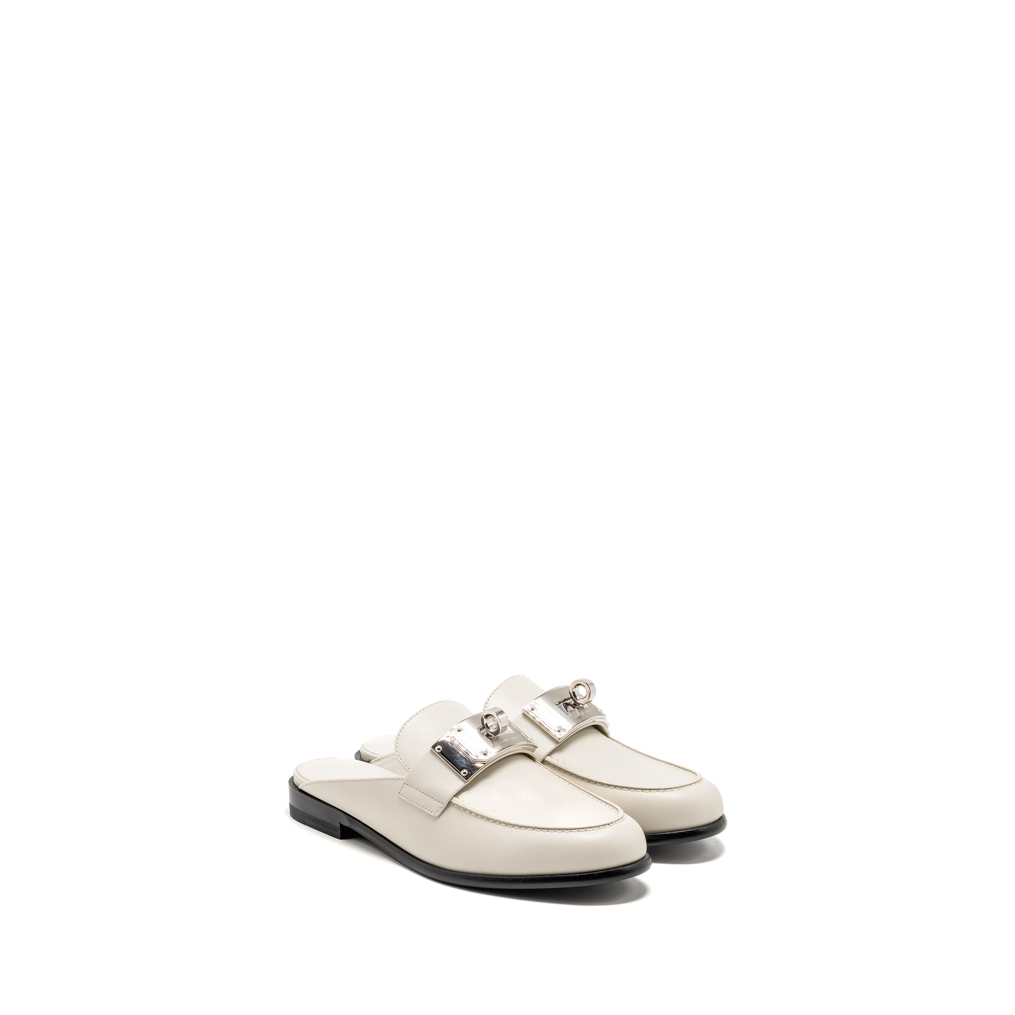 HERMES LOTA MULE CALFSKIN BLANC DE PARIS SHW
