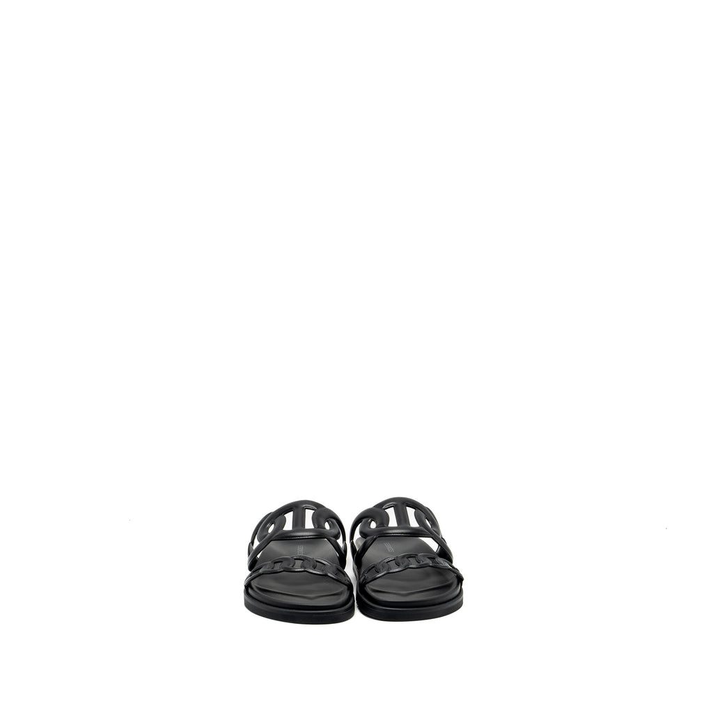 HERMES EXTRA SANDALS BLACK