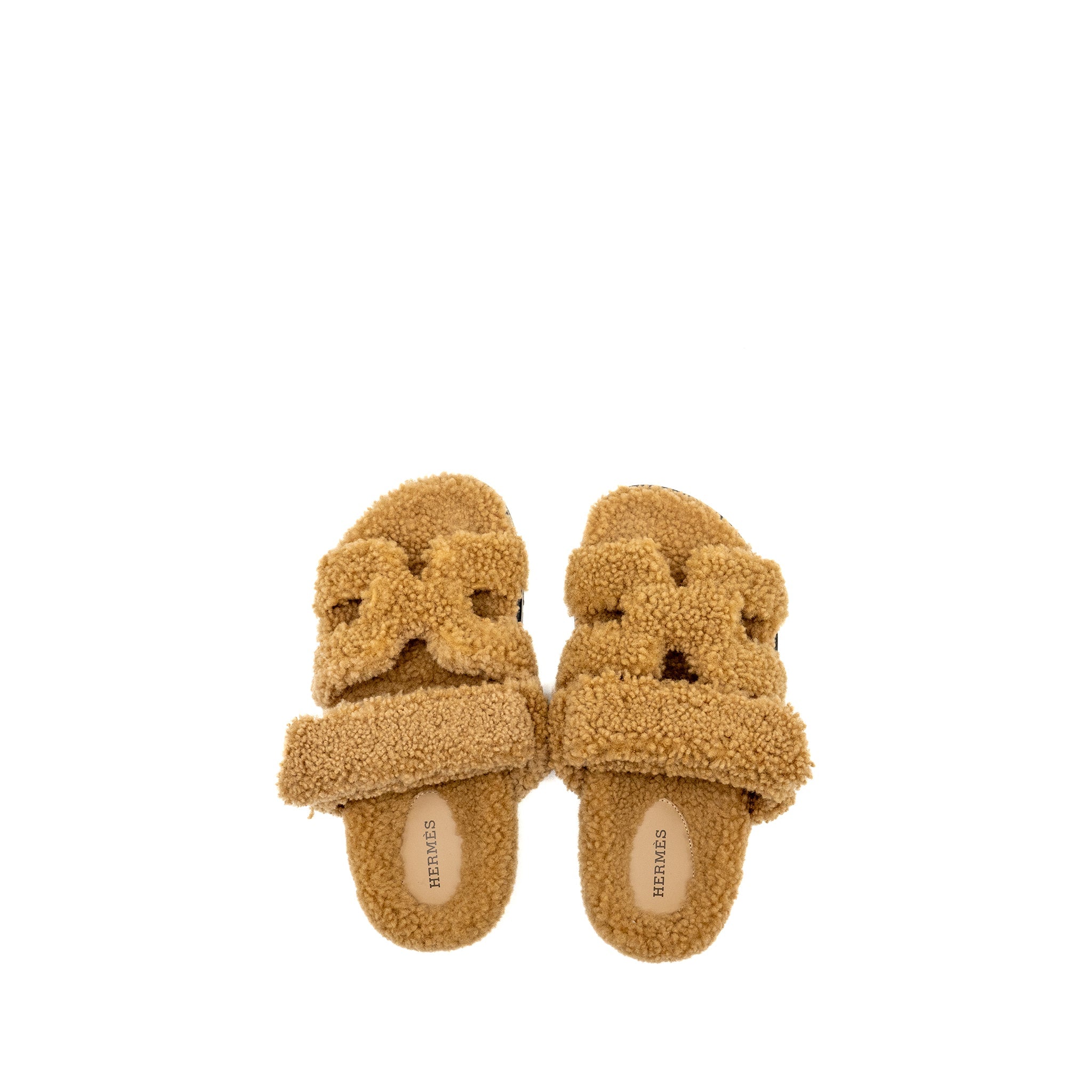 HERMES CHYPRE SANDALS PEAU LAINEE MER BEIGE ARGILE