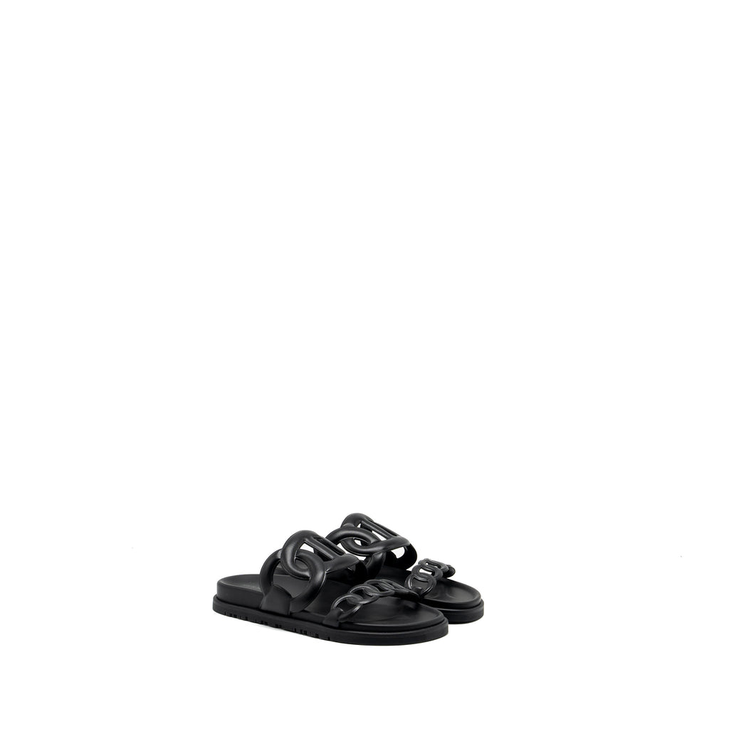 HERMES EXTRA SANDALS BLACK
