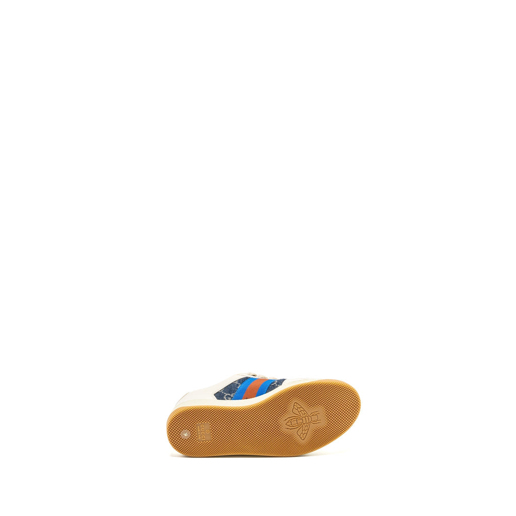 GUCCI SCREENER TRAINER SNEAKER DENIM MULTICOLOUR