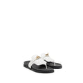 HERMES EMPIRE SANDALS CALFSKIN WHITE LGHW