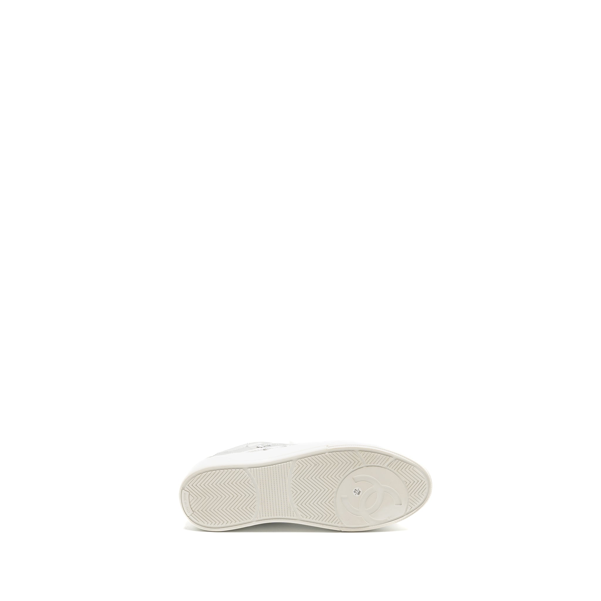 CHANEL 24C SNEAKER CALFSKIN SILVER
