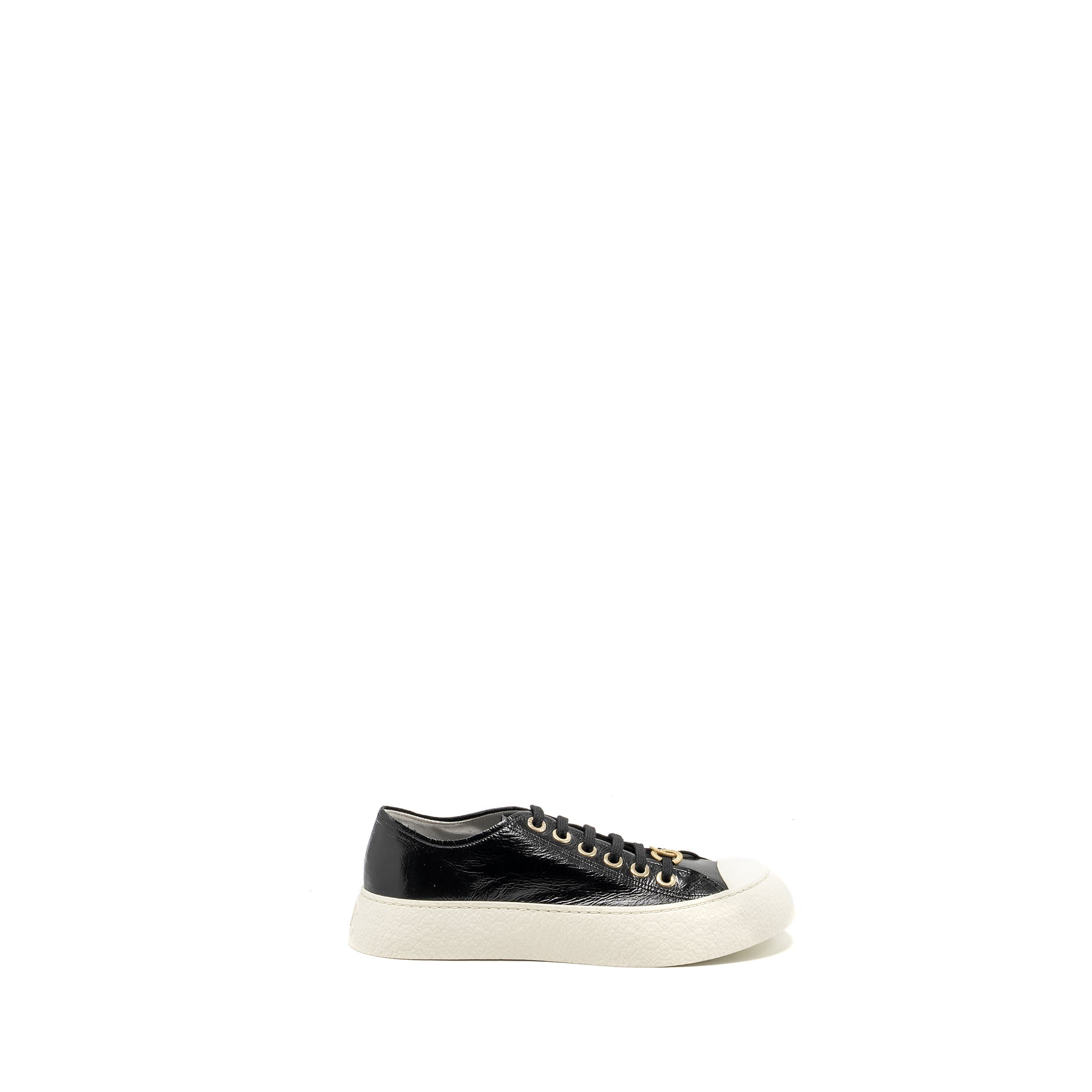CHANEL 24P LEATHER TRAINER BLACK