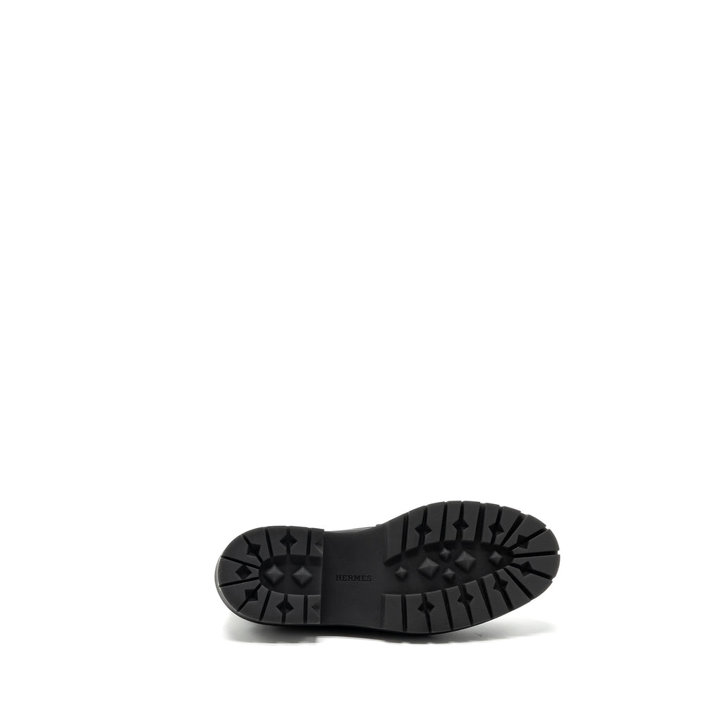 HERMES HITCH MOCCASINS CALFSKIN BLACK