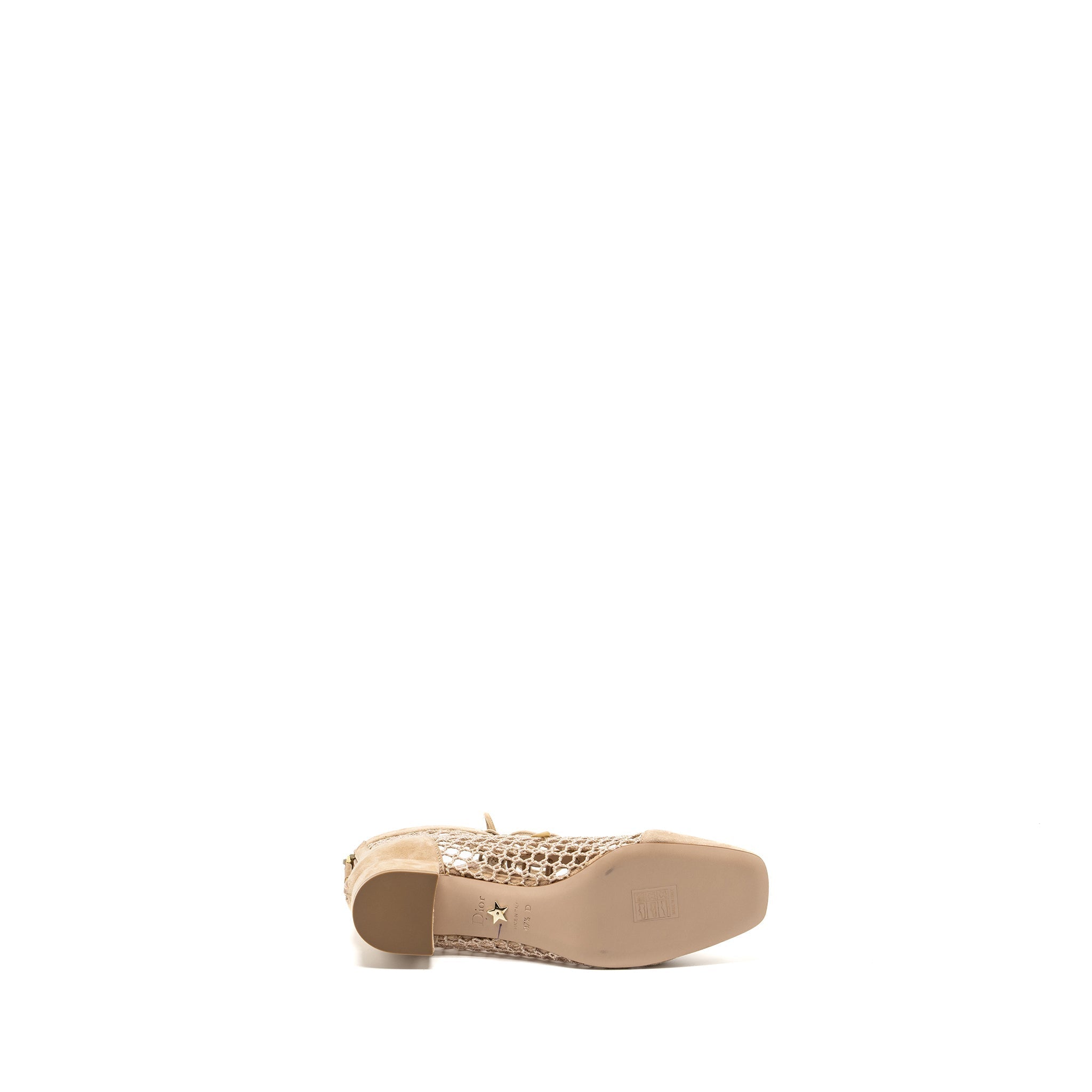 DIOR NAUGHTILY-D BOOTS SUEDE/RESILLE NUDE GHW