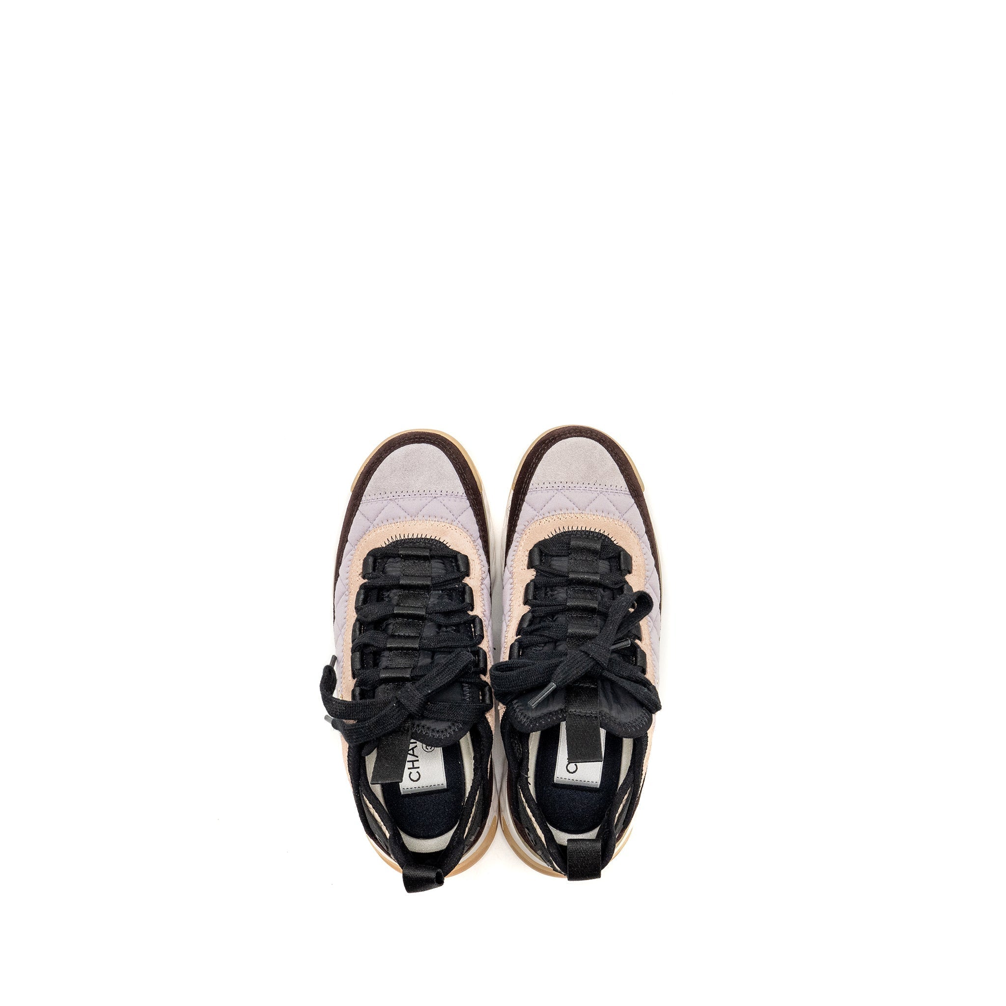 CHANEL 21K SNEAKERS FABRIC/SUEDE CALFSKIN LIGHT PURPLE/ BEIGE/MULTICOLOUR