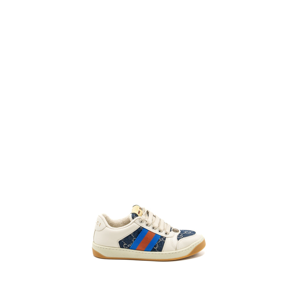 GUCCI SCREENER TRAINER SNEAKER DENIM MULTICOLOUR