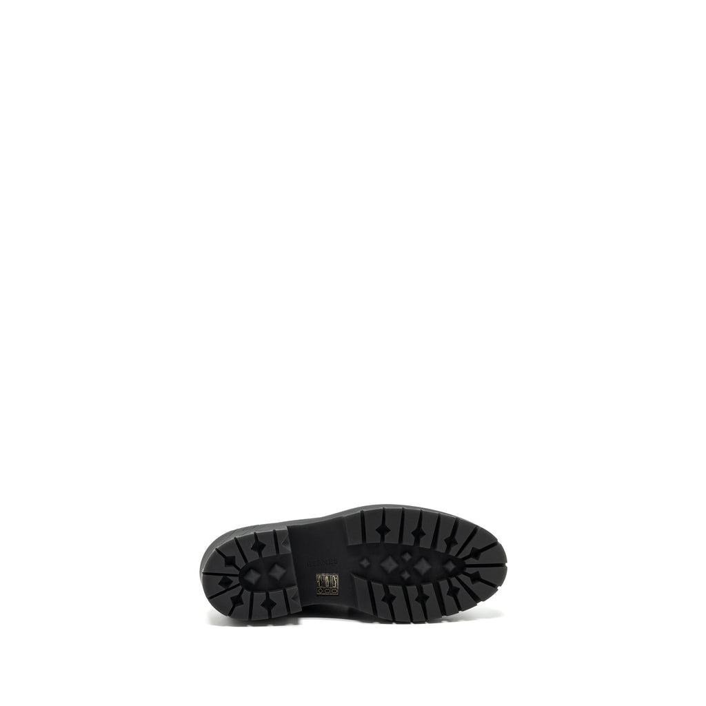 HERMES HITCH MOCCASINS CALFSKIN BLACK