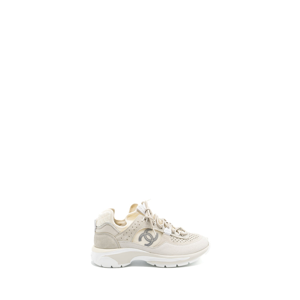 CHANEL TRAINERS SUEDE WHITE/IVORY