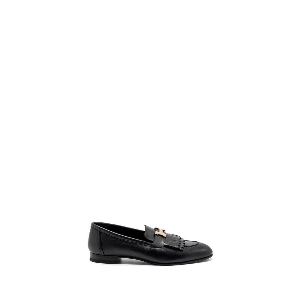 HERMES MOCASSINS ROYAL LOAFER BLACK GHW