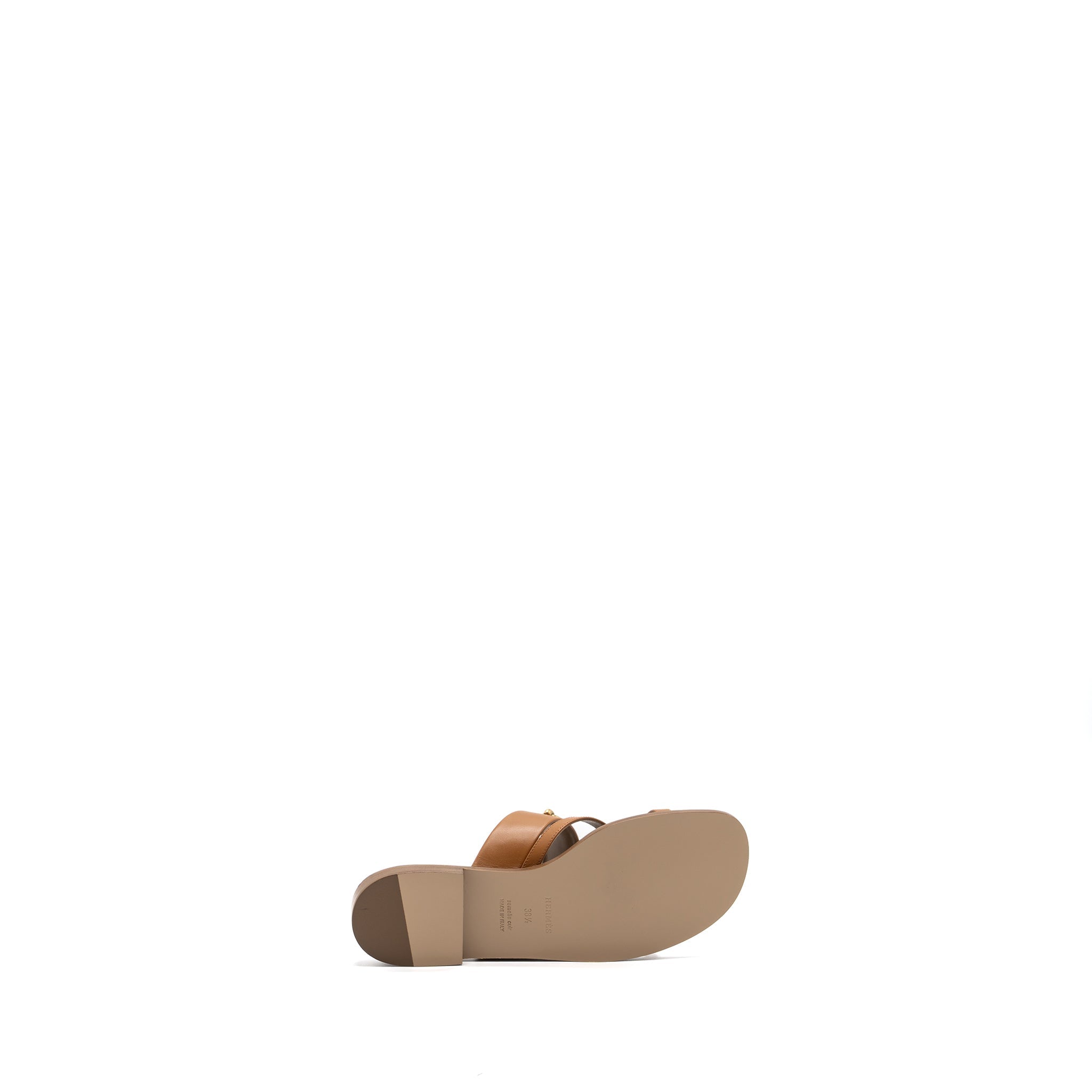 HERMES CLAIRE SANDAL CALFSKIN GOLD GHW