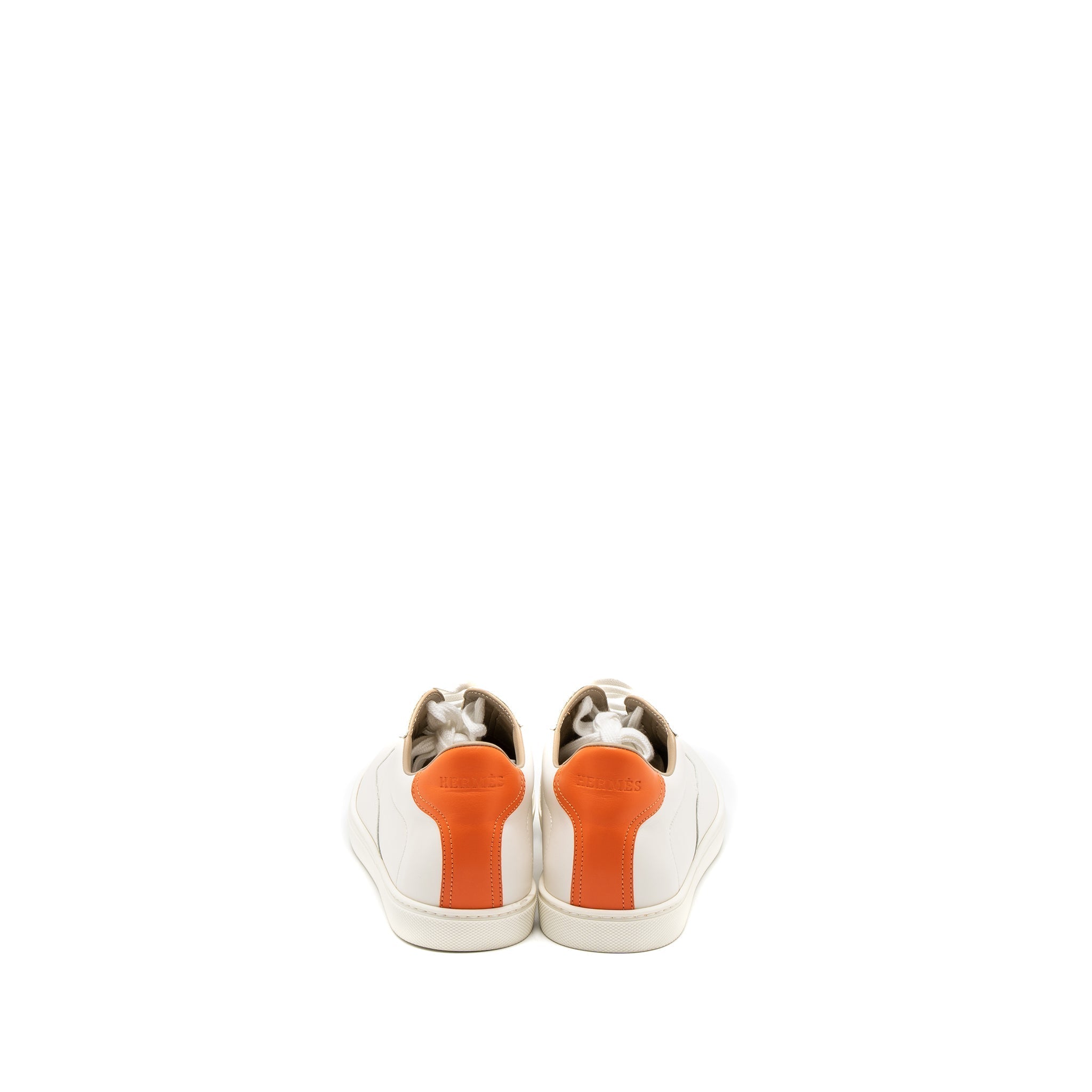 HERMES HOMME SNEAKER CALFSKIN WHITE / ORANGE