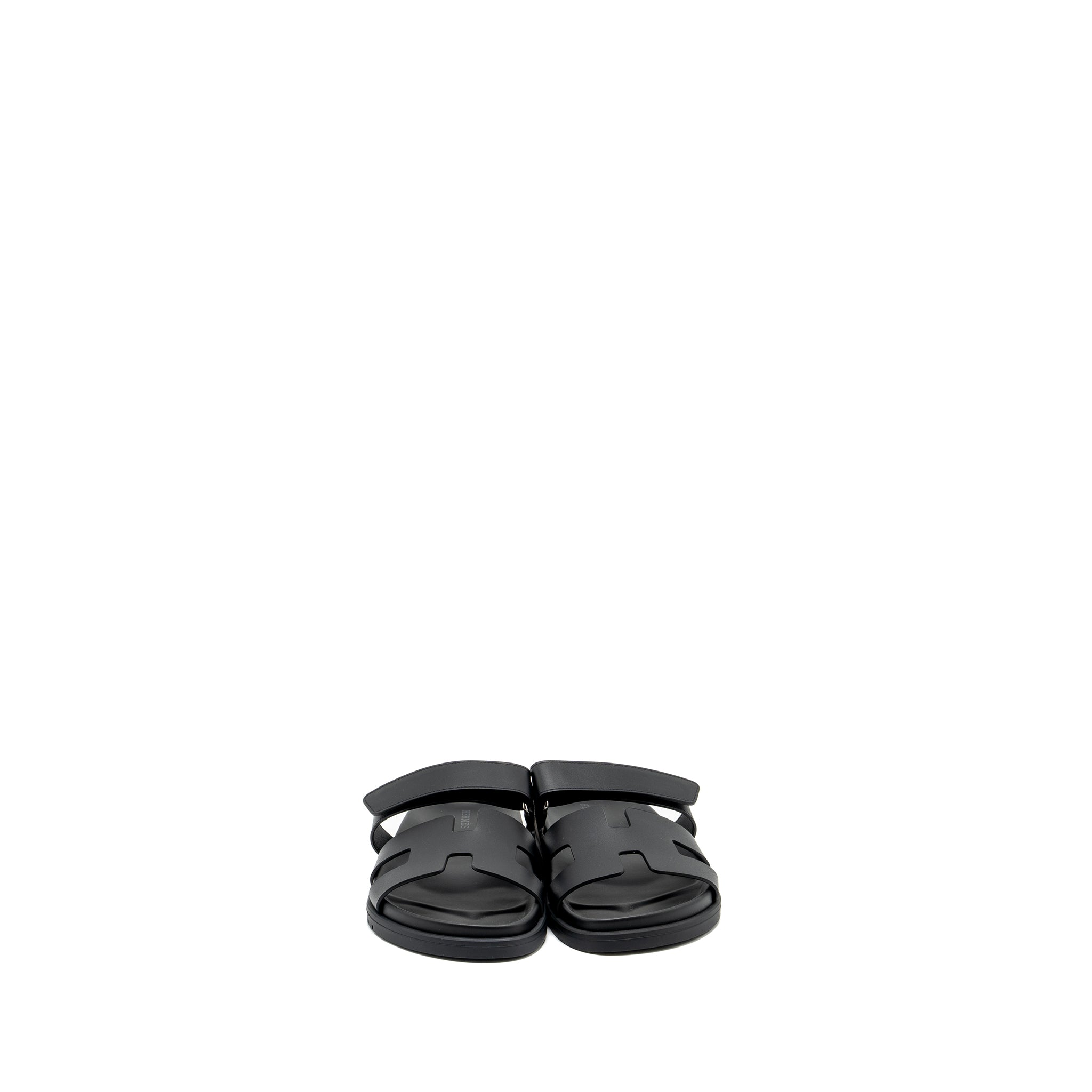 HERMES CHYPRE SANDALS BLACK