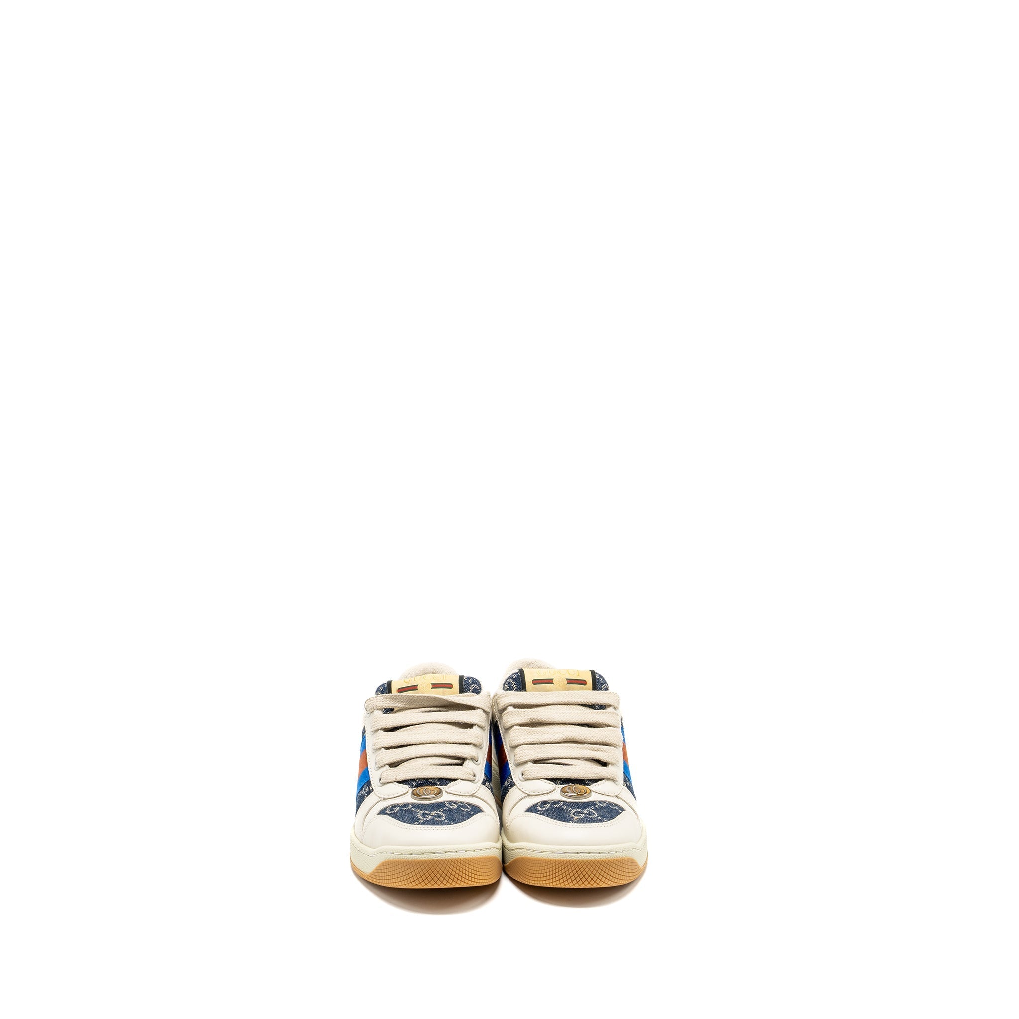 GUCCI SCREENER TRAINER SNEAKER DENIM MULTICOLOUR