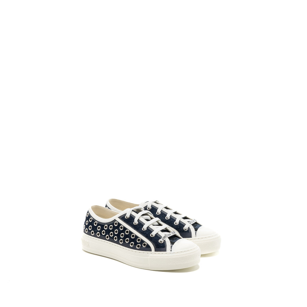 DIOR WALK N SNEAKER DARK DENIM EYELETS