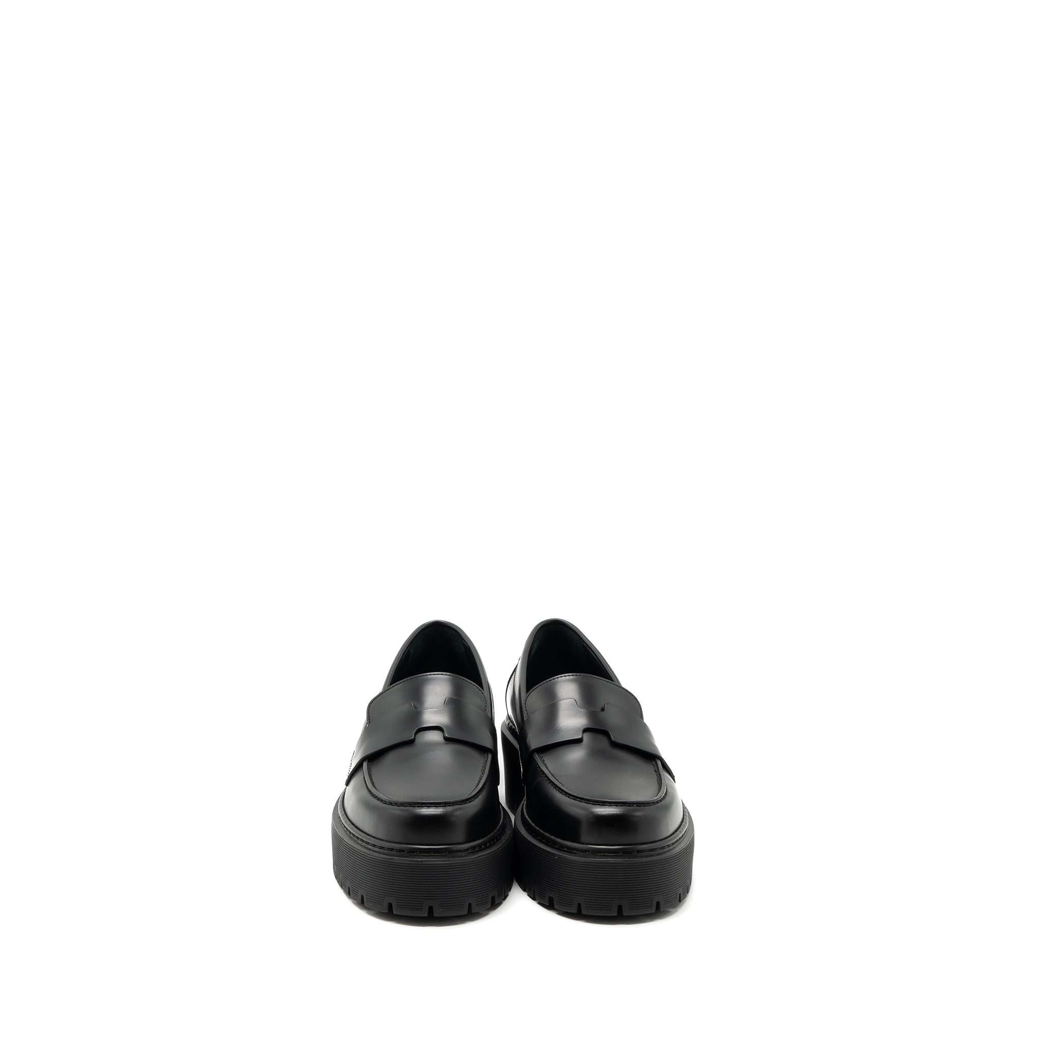 HERMES HITCH MOCCASINS CALFSKIN BLACK