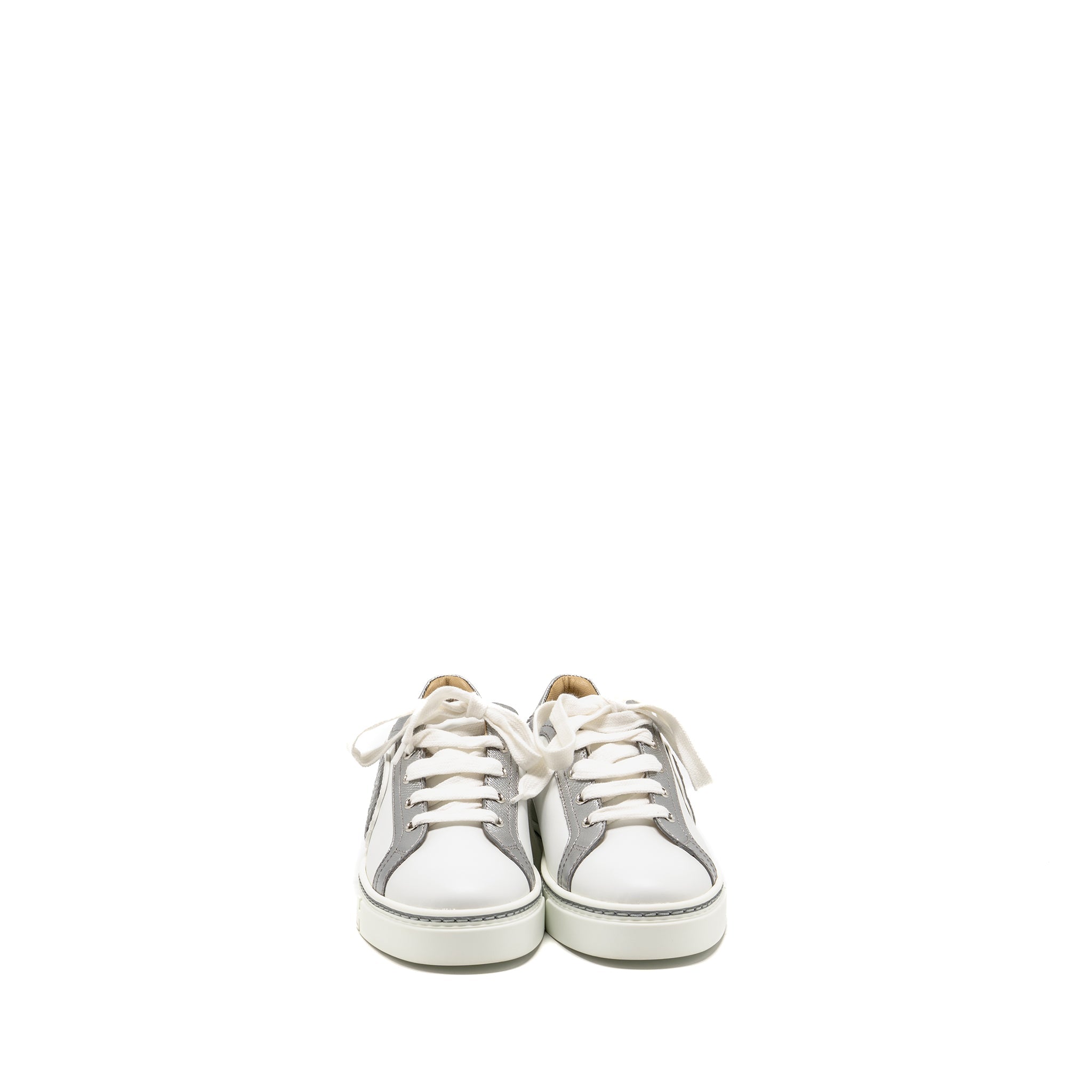 HERMES WING SNEAKERS LEATHER WHITE/SILVER SHW