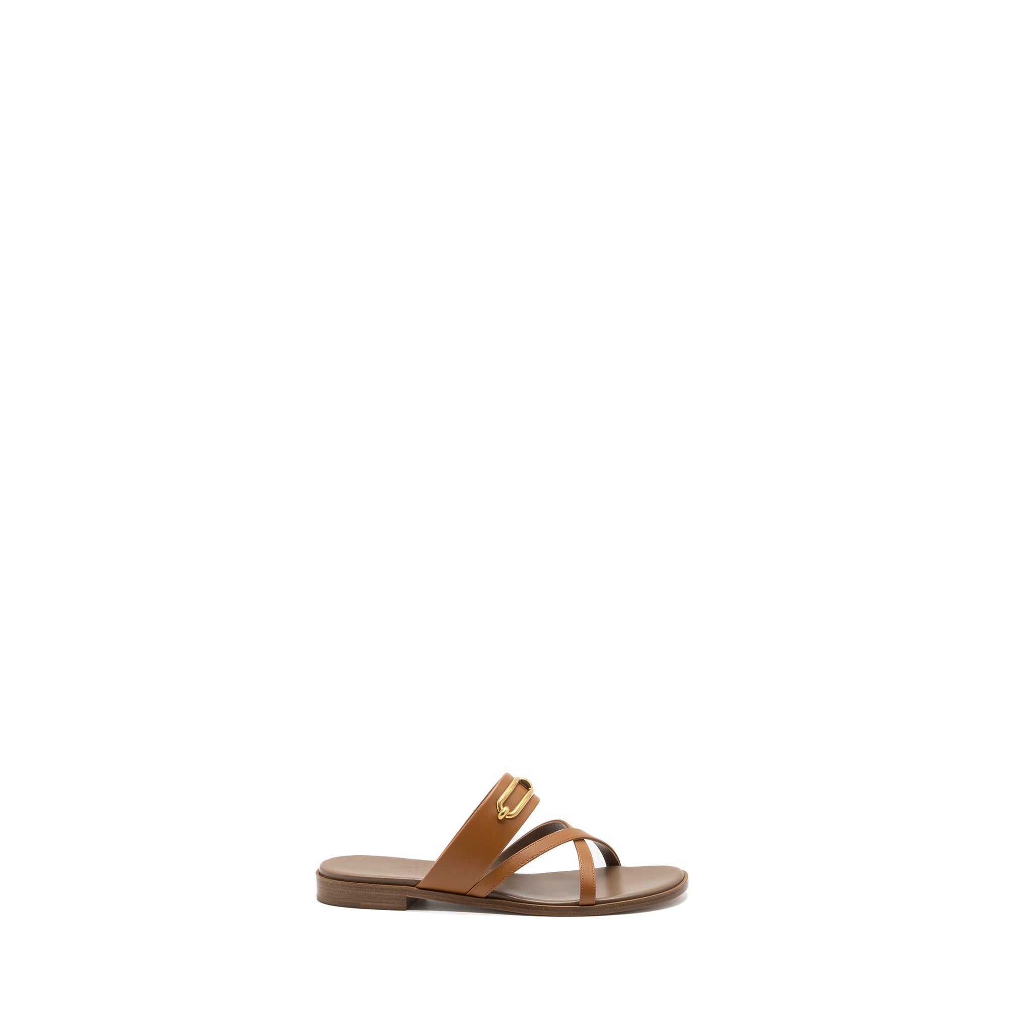 HERMES CLAIRE SANDAL CALFSKIN GOLD GHW