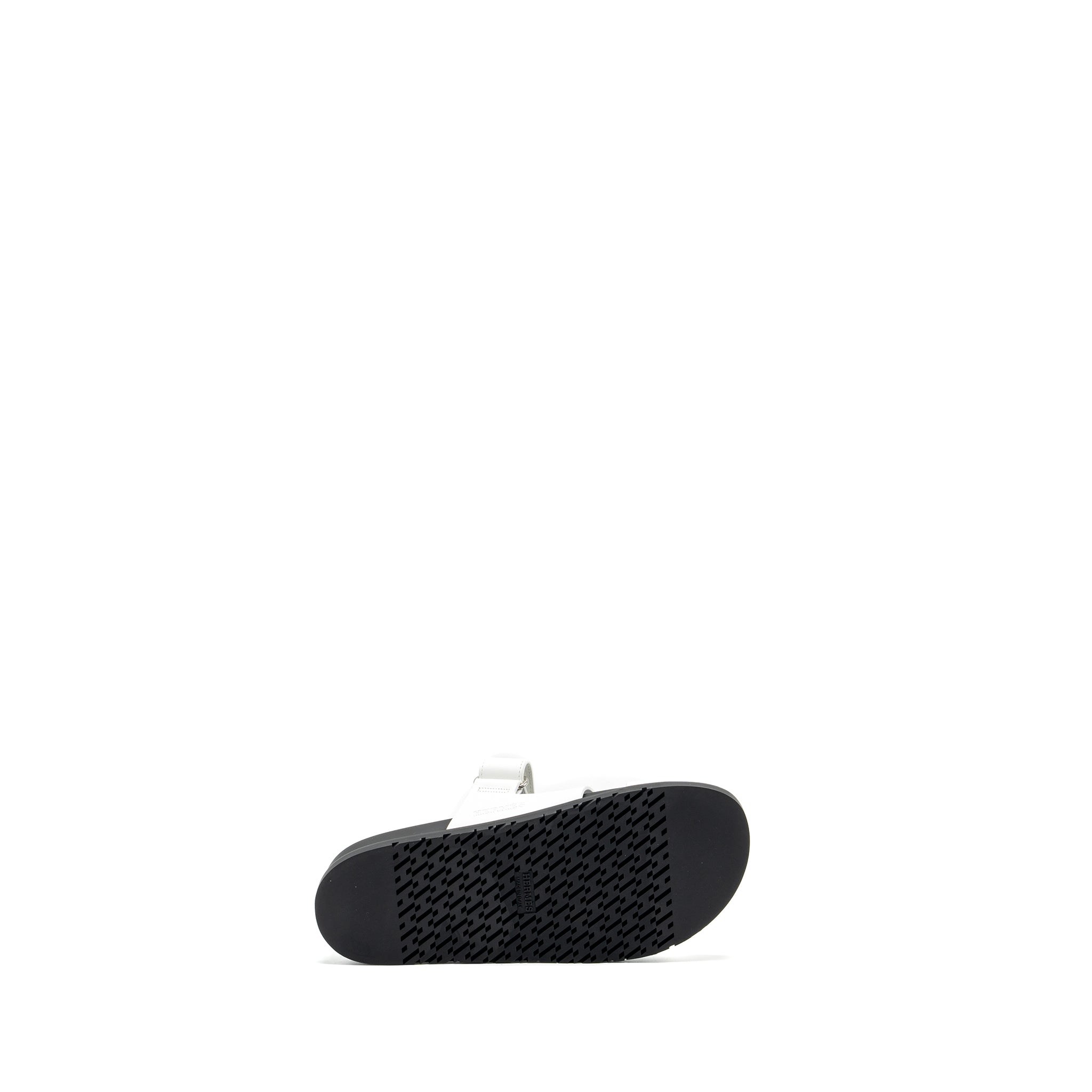 HERMES CHYPRE SANDALS WHITE/BLACK