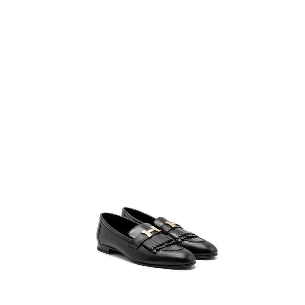HERMES MOCASSINS ROYAL LOAFER BLACK GHW