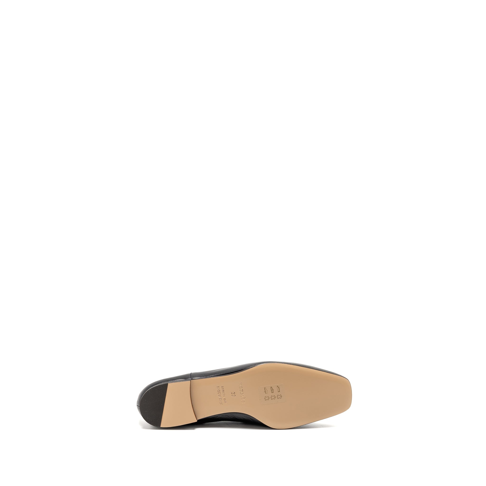 HERMES TIME LOAFER LEATHER BLACK GHW