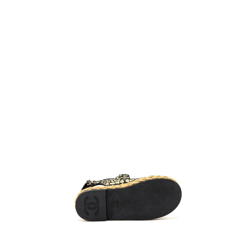 CHANEL DAD SANDALS MULTICOLOUR BLACK HARDWARE