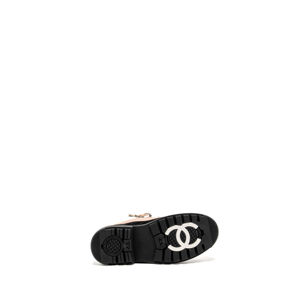 CHANEL ANKLE BOOKTS MULTICOLOR CREAM / PINK / BLACK