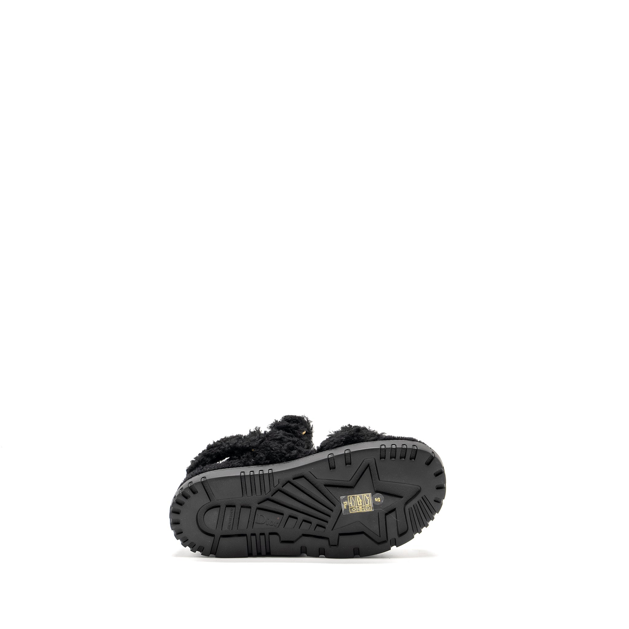 DIOR DIORACT SANDAL SHEARLING/SHEEPSKIN BLACK GHW