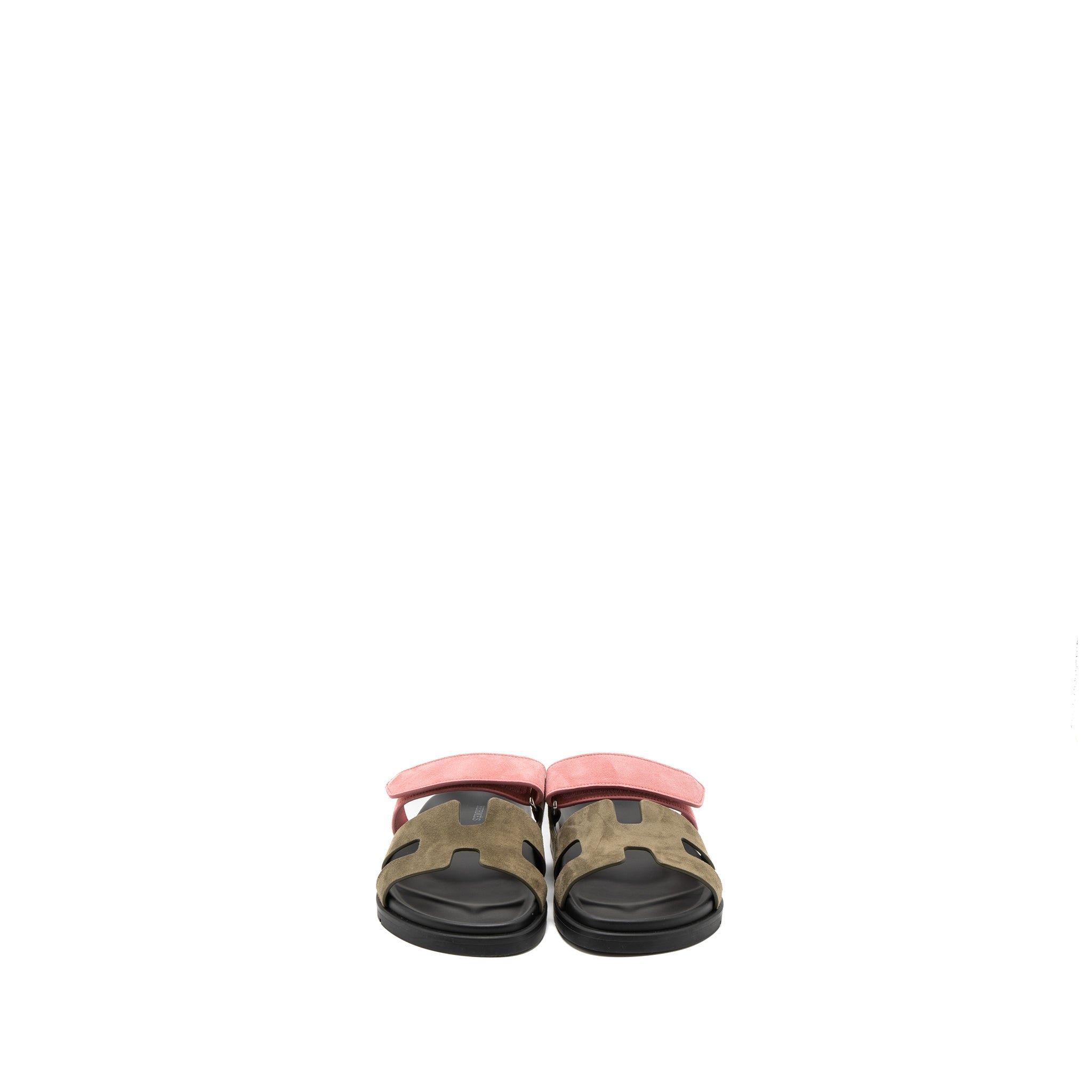 HERMES CHYPRE SANDLE SUEDE/CALFSKIN TOUNDRA/ROSE