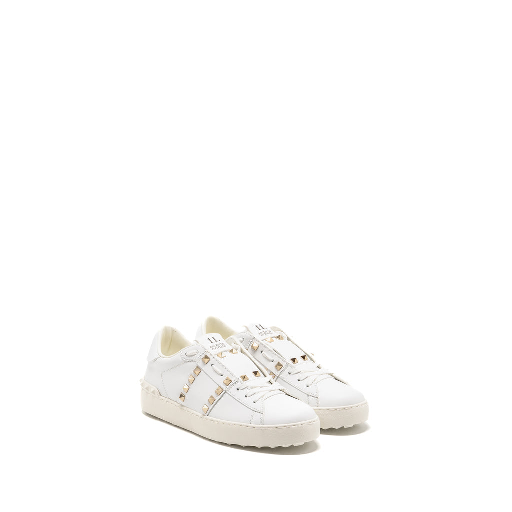 VALENTINO ROCKSTUD UNTITLED SNEAKERS CALFSKIN WHITE