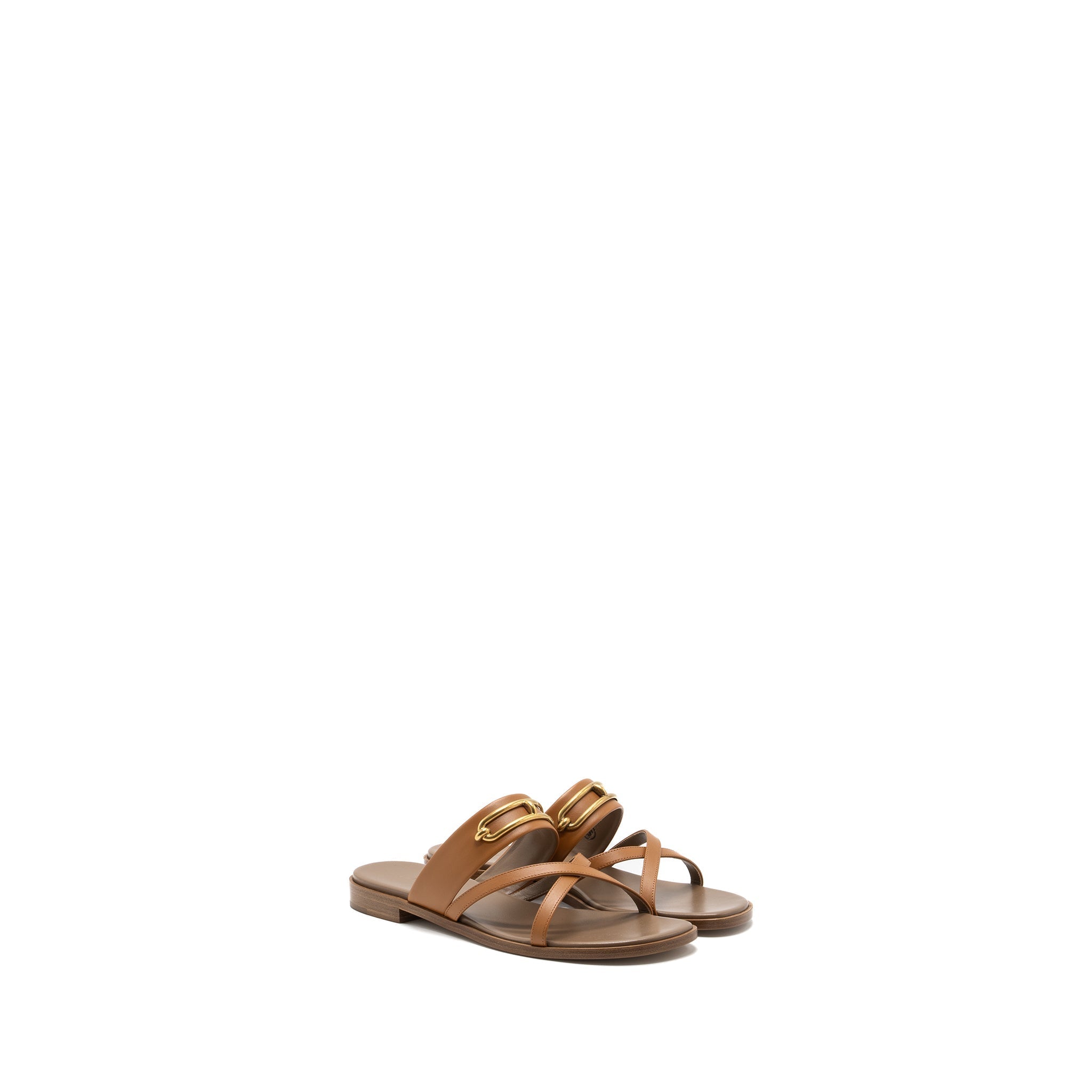 HERMES CLAIRE SANDAL CALFSKIN GOLD GHW