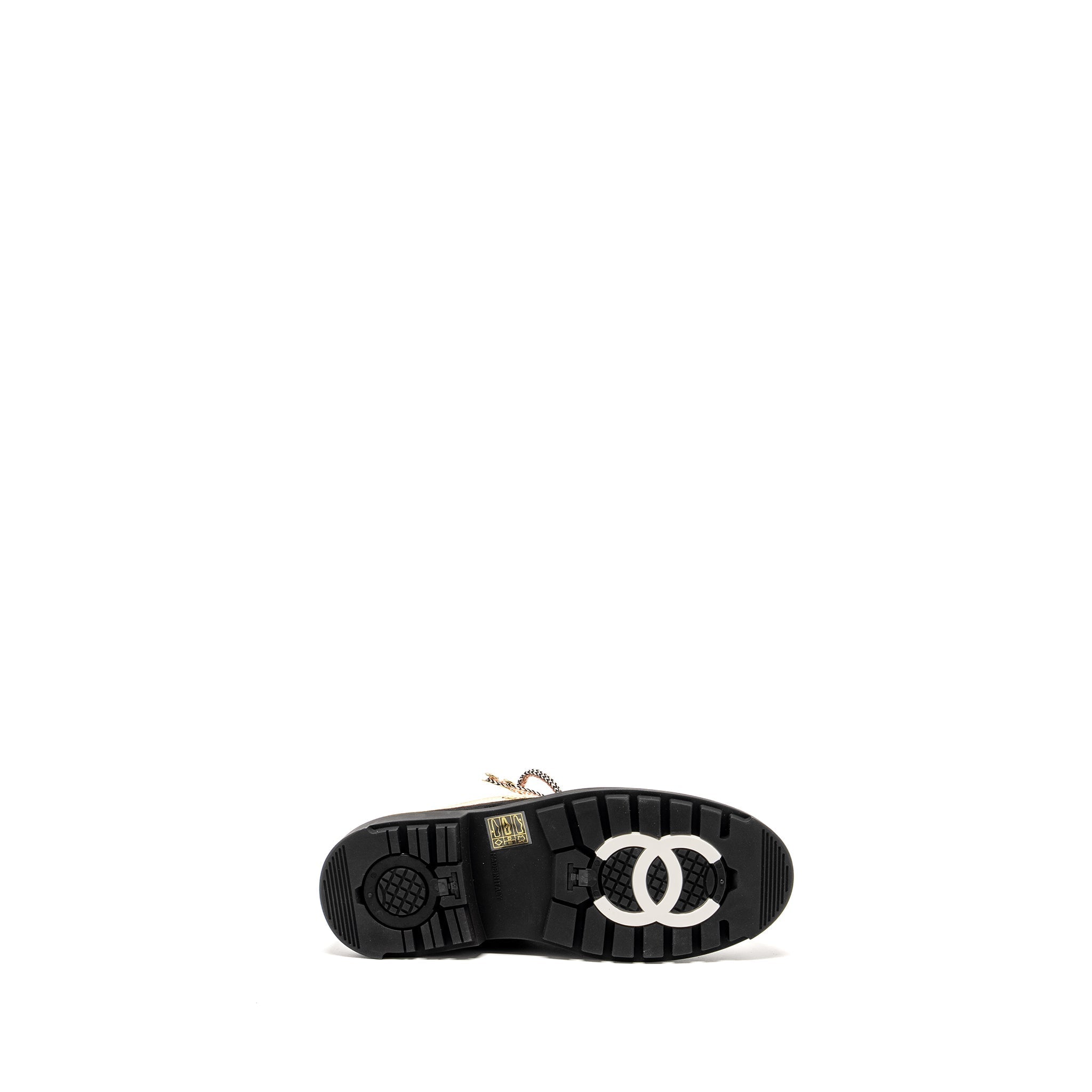 CHANEL ANKLE BOOKTS MULTICOLOR CREAM / PINK / BLACK